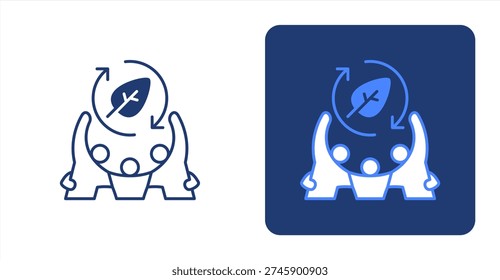 Disaster Recovery icon, with contrast background.