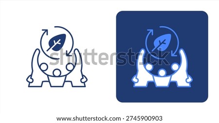 Disaster Recovery icon, with contrast background.
