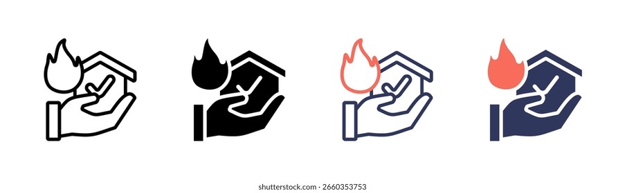 Elemento De Icono De Recuperación De Desastres Para Diseño Y Vector