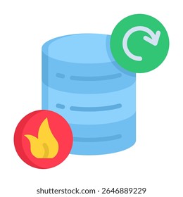 Disaster Recovery-Symbol - flache Vektorgrafik