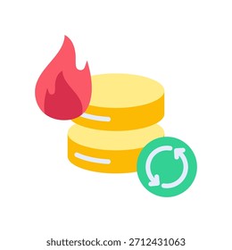 Disaster Recovery-Symbol - flache Vektorgrafik