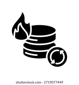 Disaster Recovery-Symbol Glyphe, Vektorgrafik