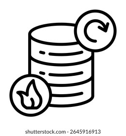 Ilustración vectorial de línea de iconos de recuperación de desastres