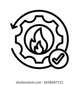 Ilustración vectorial de la línea de iconos de Disaster Recovery