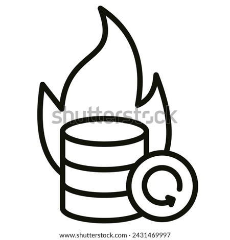 Disaster Recovery icon line vector illustration