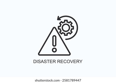 Disaster Recovery Icon Or Logo Isolated Illustration