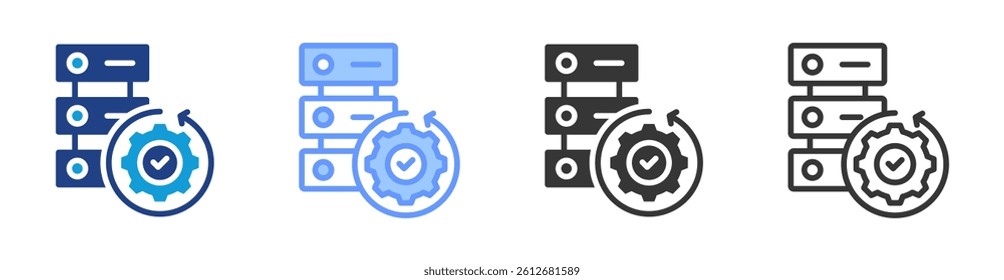 Disaster recovery icon set multiple style collection
