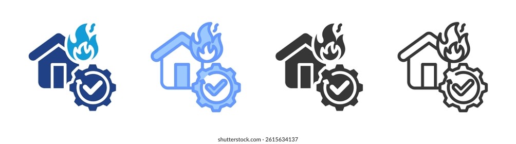Disaster Recovery icon set multiple style collection