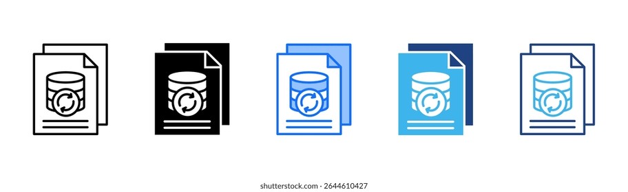 Disaster Recovery icon set multiple style collection