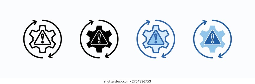 Disaster Recovery Icon Sheet Multiple Style Collection Isolated Vector