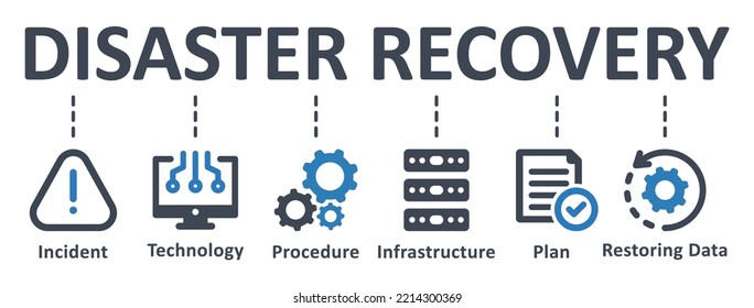 Disaster Recovery icon - vector illustration . disaster, recovery, technology, incident, procedure, database, server, infographic, template, presentation, concept, banner, pictogram, icon set, icons .