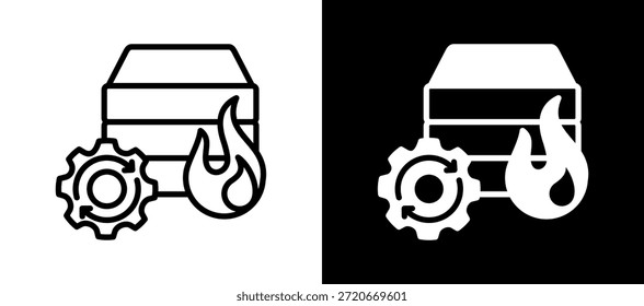 Vektorgrafik mit weißem Hintergrund für Disaster Recovery-Symbol