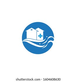 Disaster recovery logo vector illustration