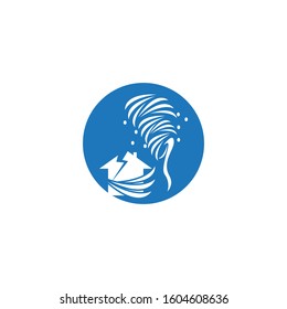 Disaster recovery logo vector illustration