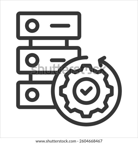 Disaster Recovery Outline Icon Vector Illustration