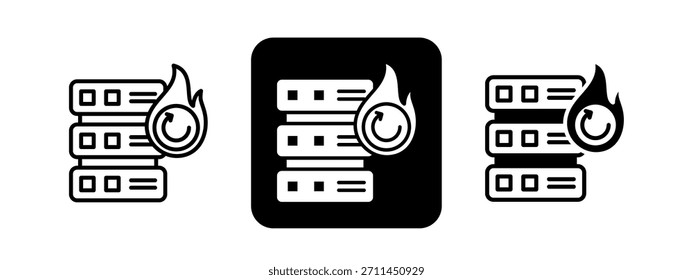 Disaster Recovery Vollständige Farbe und schwarze Linie Zeichnung Vektorgrafik-Set