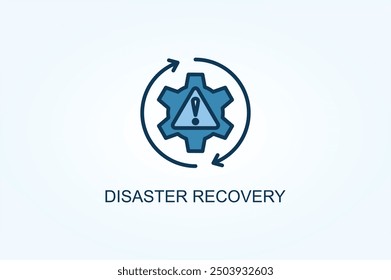 Disaster Recovery vector or logo sign symbol illustration