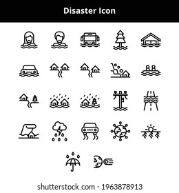 Disaster related icons created to use on your next project and work beautifully
