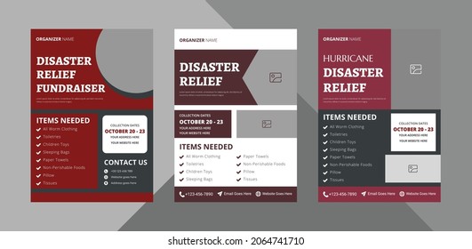 disaster relief flyer design template. charity relief poster leaflet template. charity flyer design template. a4 template, brochure design, cover, flyer, poster, print-ready