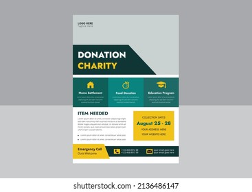 Disaster Relief flyer design template. Hurricane Disaster Relief flyer. Charity relief poster leaflet design. Cover, flyer design.