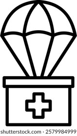 Disaster Relief icon line vector illustration