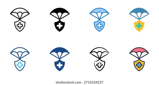 Los iconos de alivio de desastres establecen múltiples estilos de colección. 
