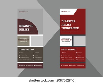disaster relief roll up banner design template. charity relief poster leaflet template. charity banner design template. cover, roll up banner, poster, print-ready