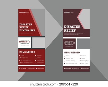 disaster relief roll up banner design template. charity relief poster leaflet template. charity banner design template. cover, roll up banner, poster, print-ready