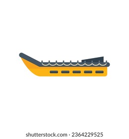 Disaster rescue boat icon flat vector. Life sea. Jacket power isolated