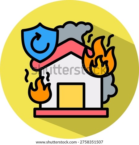 Disaster Restoration Icon isometric Vector Illustration