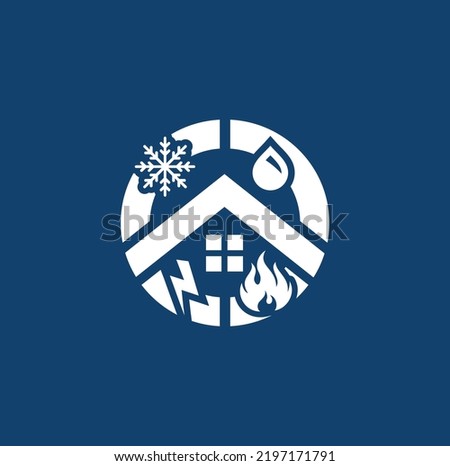 Disaster Restoration Logo design. Emblem Vector Illustration.
