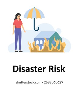 Ilustração do vetor de risco de desastre que pode facilmente editar ou modificar
