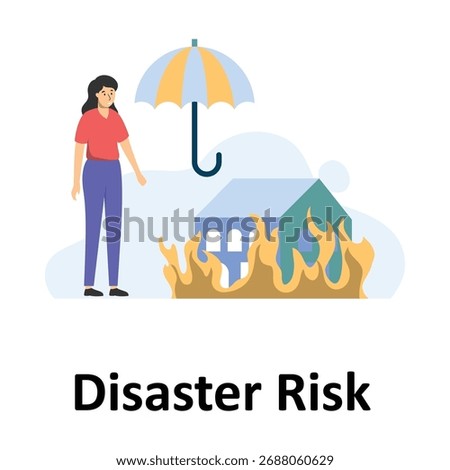 Disaster Risk Vector Illustration Which can easily edit or modify
