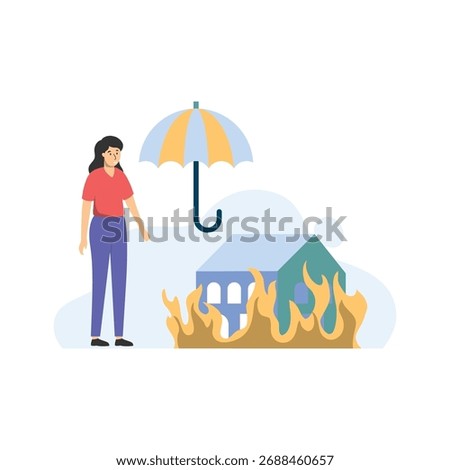Disaster Risk Vector Illustration Which can easily edit or modify

