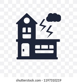 Disaster transparent icon. Disaster symbol design from Insurance collection.