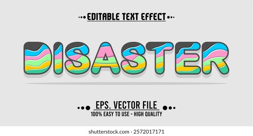 disaster typography word, vector illustration design, for poster design needs, banners, news and others. eps file