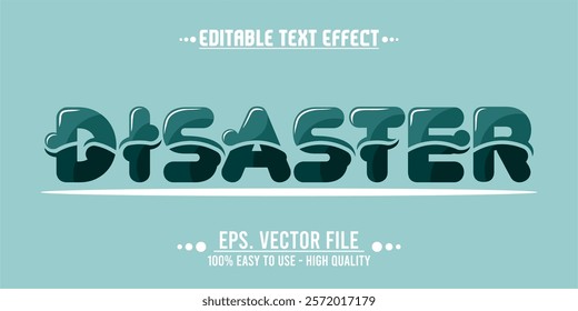 disaster typography word, vector illustration design, for poster design needs, banners, news and others. eps file