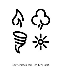 disaster vector  line icon symbol
