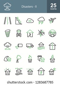 Disasters Line Icons