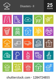 Disasters Line Icons