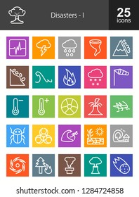 Disasters Line Icons