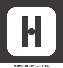 Disbalance icon. Flat design. 