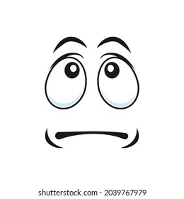 Disbelief Emoticon Expression Distrusted Sad Mood Stock Vector (Royalty ...