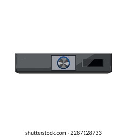 disc blu ray player cartoon. audio entertainment, dvd technology disc blu ray player sign. isolated symbol vector illustration