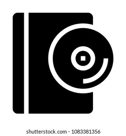 disc book vector glyphs icon