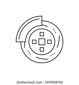 Disc brake car service icon. Element of automobile icon on white background