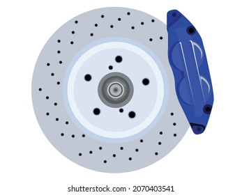 Disc brake car wheel vector illustration flat design