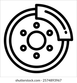 Disc Brake Icon Element For Design