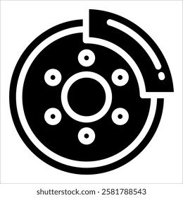 Disc Brake Icon Element For Design