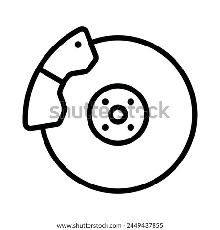 disc brake icon line design vector 